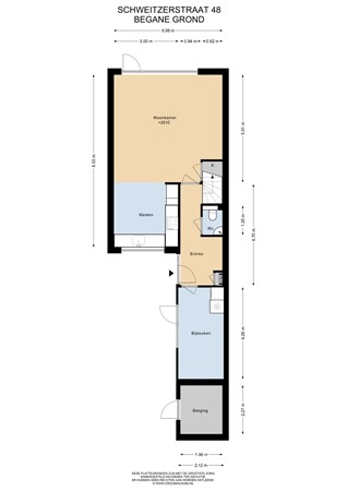 Floorplan - Schweitzerstraat 48, 1433 AG Kudelstaart